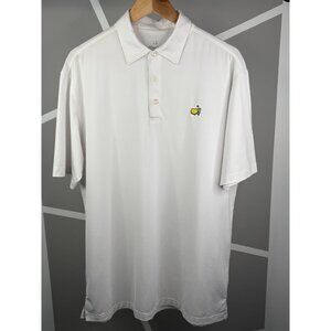 Masters Tech Golf Polo Men’s Large Augusta White Stretch Performance SS